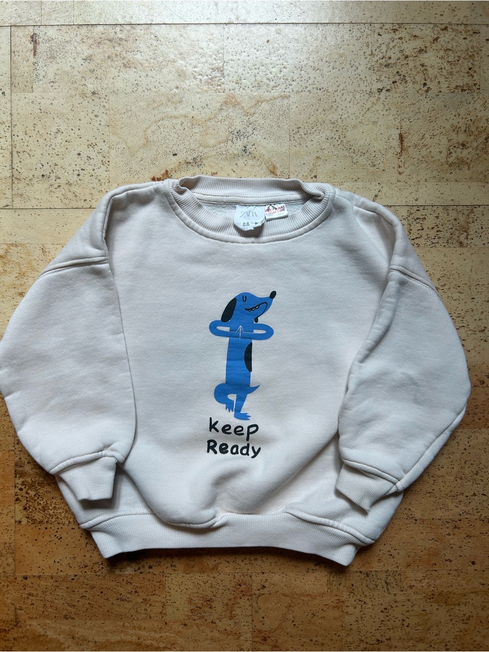 Zara 3T Sweatshirt with Blue Dog Graphic